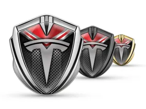Tesla Insigne Auto-Adhésif Style Minimal Look Haut Gamme